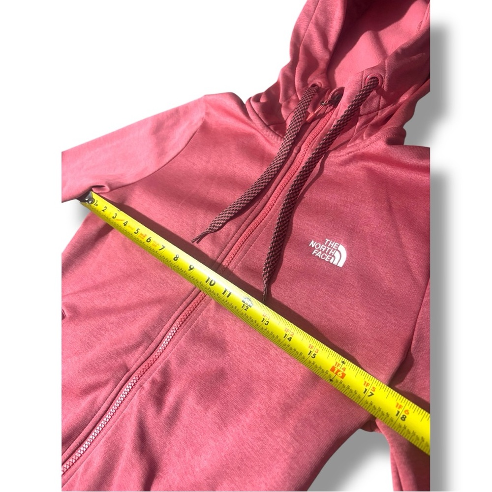 The North Face Pink Utility Jacket Long Sleeve Fleece Interior Hooded Sweatshirt - Picture 9 of 16